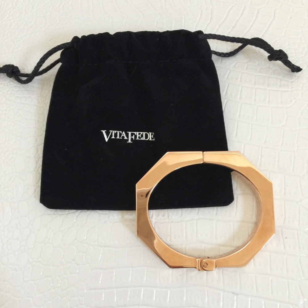 VITA FEDE BRACELET Bangle ITALY Rose Gold Toned